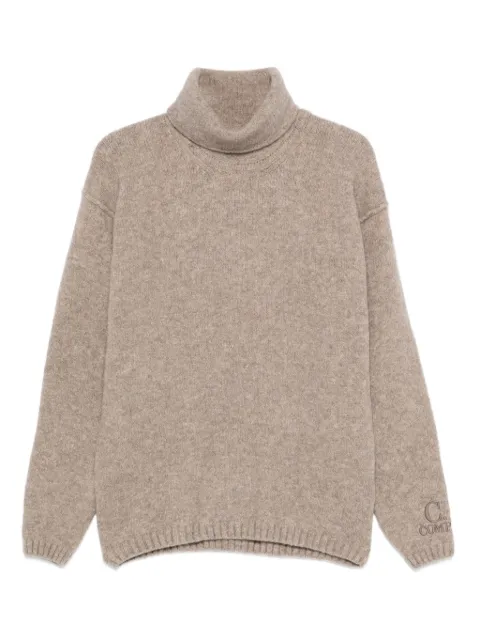 C.P. Company logo-embroidered jumper Neutrals 19CMKN281A110509A
