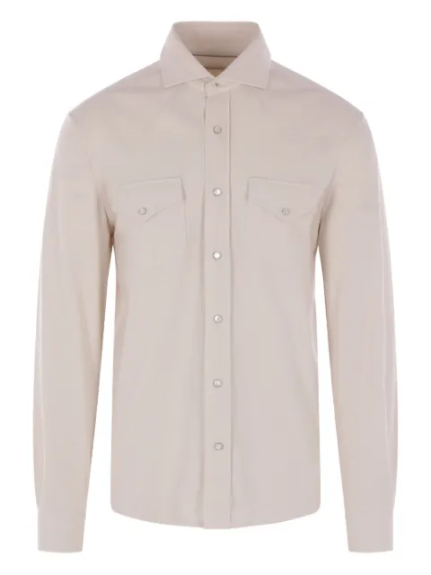 Brunello Cucinelli flap-pocket shirt Neutrals ME8546666C2832