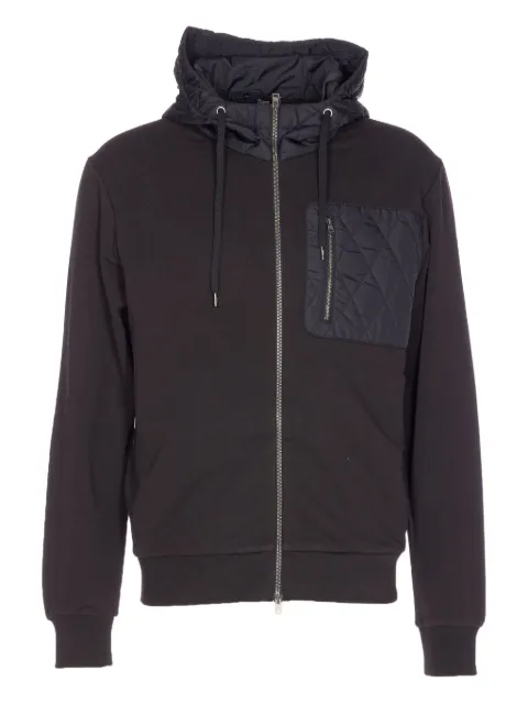 Herno quilted-panel zip-up sweatshirt Black JC000060U500179300