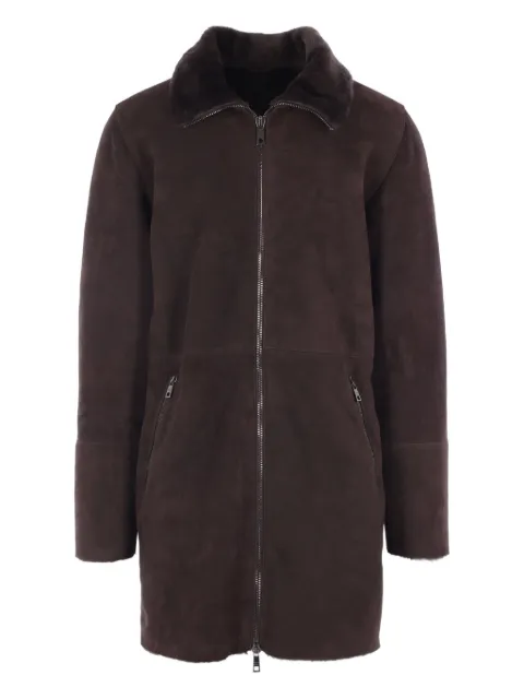 Giorgio Brato full-zip coat Brown GU26F14085MEPXMOKA