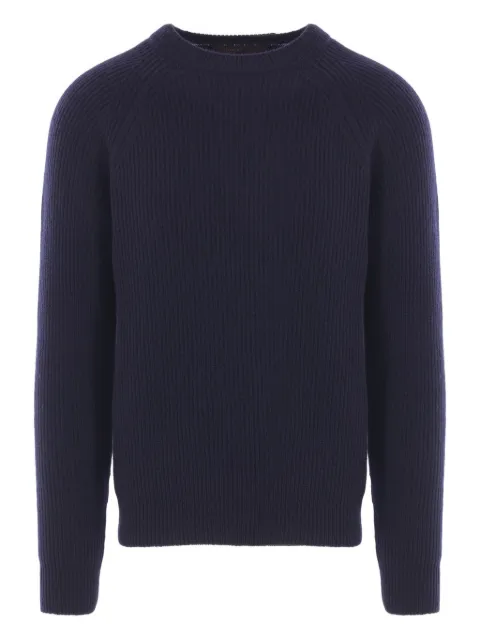 Zanone ribbed crew-neck sweater Blue 811940ZN274Z4224