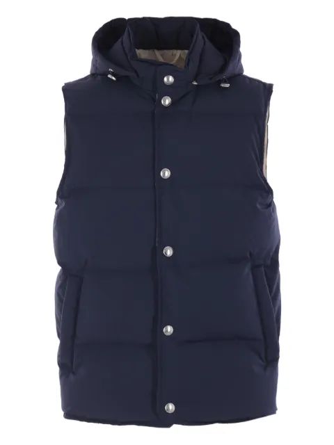 Eleventy hooded buttoned gilet Blue L75GILH04GBT270078200