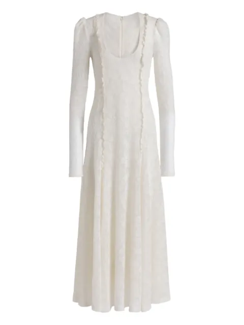 Alberta Ferretti long-sleeve midi dress White AEF261U04291621