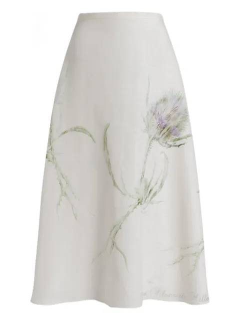 Alberta Ferretti floral midi skirt Neutrals AEF261U01091652