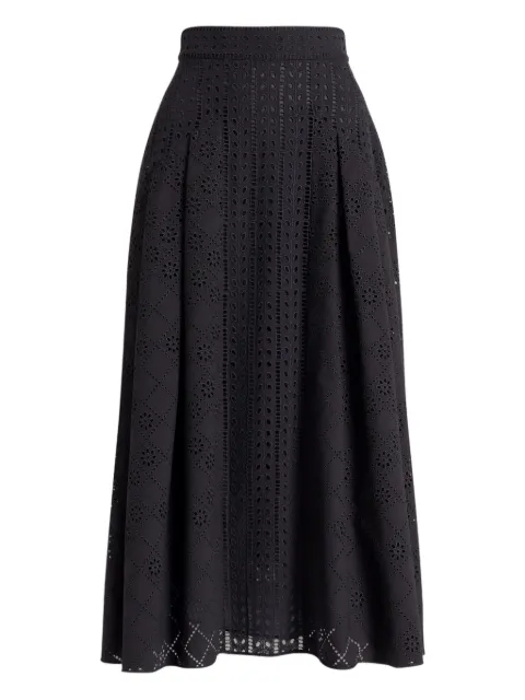 Alberta Ferretti eyelet midi skirt Black AEF261U01101622