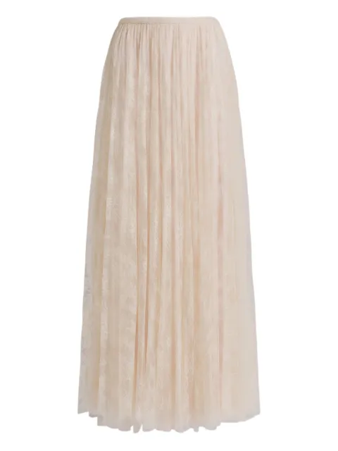 Alberta Ferretti lace midi skirt Neutrals AEF261U01061648