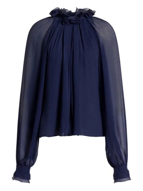 Alberta Ferretti ruffled blouse Blue AEF261U02151617