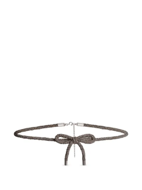 Alberta Ferretti bow detail belt Grey AEF261U30011671