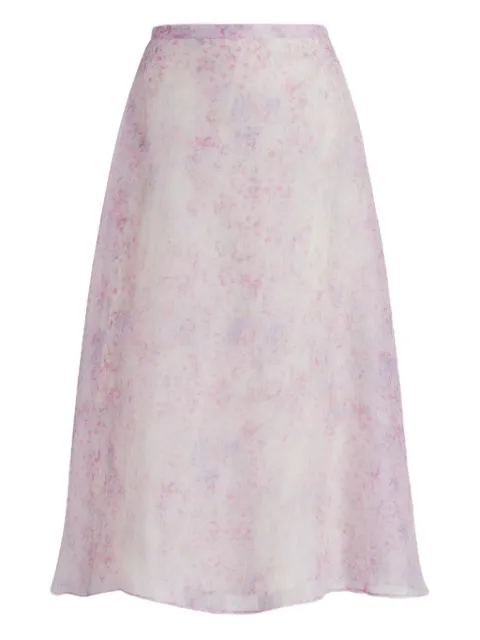 Alberta Ferretti floral midi skirt Purple AEF261U01071649