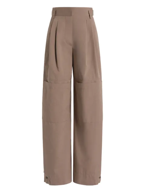 Alberta Ferretti pleated panel trousers Brown AEF261U03161637