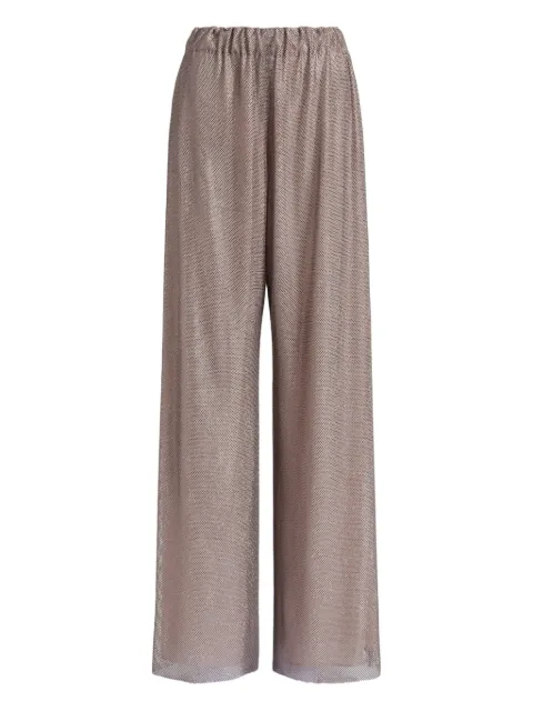 Alberta Ferretti elastic-waistband trousers Silver AEF261U03131647