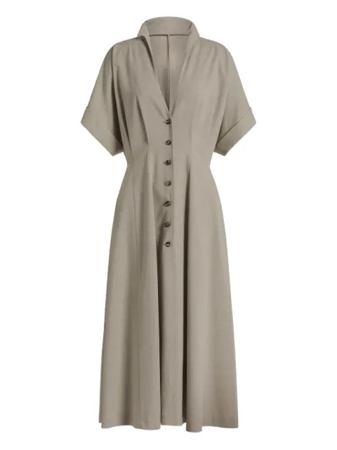 Alberta Ferretti buttoned dress Neutrals AEF261U04381636