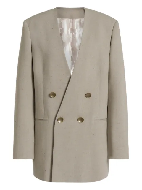 Alberta Ferretti double-breasted buttoned jacket Neutrals AEF261U05081636