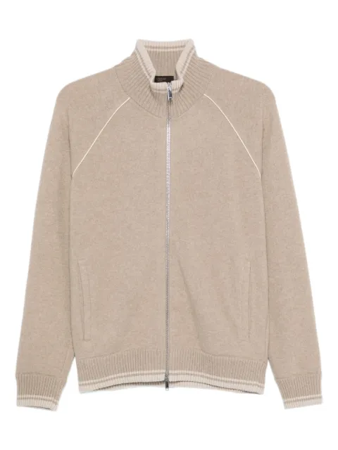 Zanone zip-up cardigan Neutrals 810265ZN281
