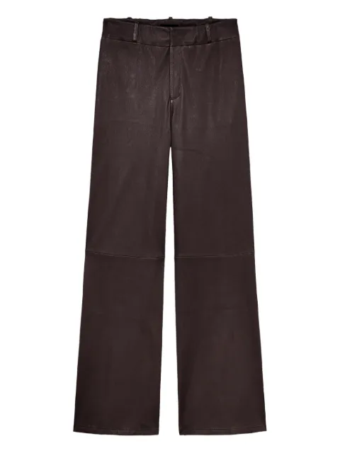 Arma belt-loops straight trousers Brown 001L25602902