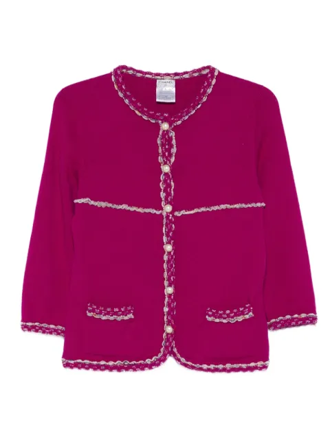 CHANEL Pre-Owned 2006 pearl-embellished jacket Pink CH1200VB
