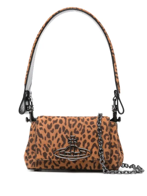 Vivienne Westwood Linda Orb-embellished leopard-print tote bag Brown 4603000IWL00BY