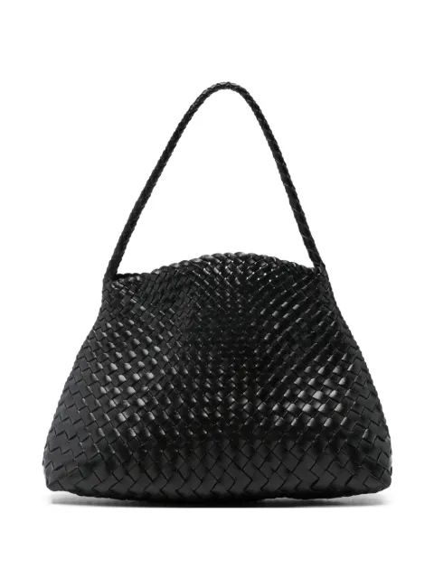 DRAGON DIFFUSION Santa Maria braided leather shoulder bag Black 8700