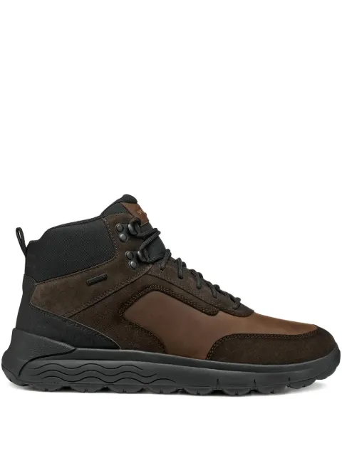 Geox Spherica 4x4 ABX lace-up panelled boots Brown U46FDB02245C6006