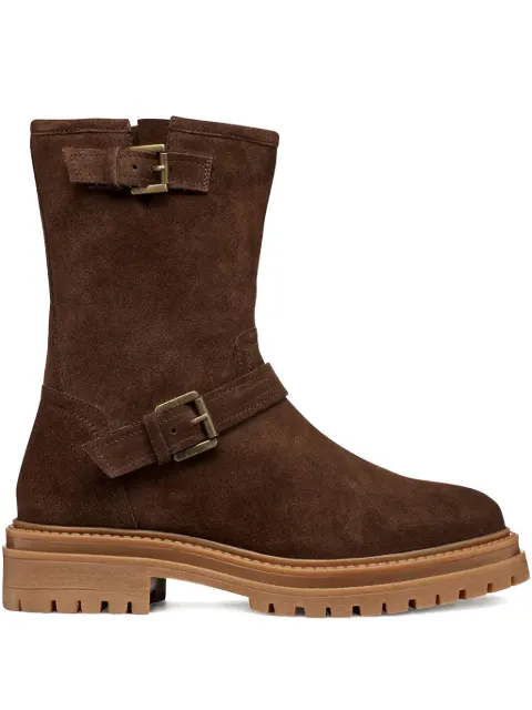 Geox buckle-embellishment suede boots Brown D56HRD00022C6006