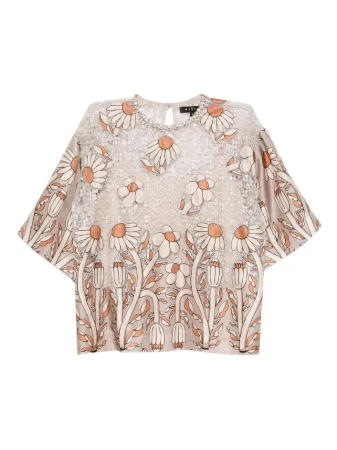 Biyan floral-print top Neutrals BBFW25012