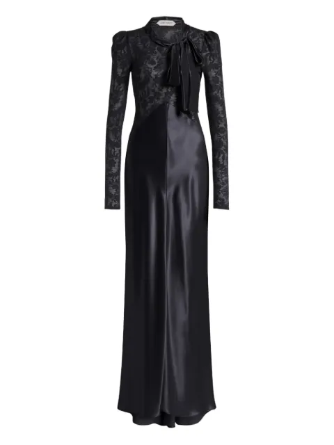 Alberta Ferretti lace-tie maxi dress Black V042016270555