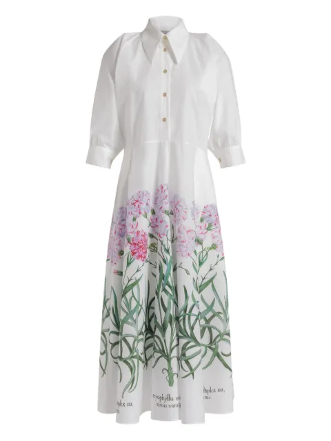 Alberta Ferretti floral print shirt dress White AEF261U04421654
