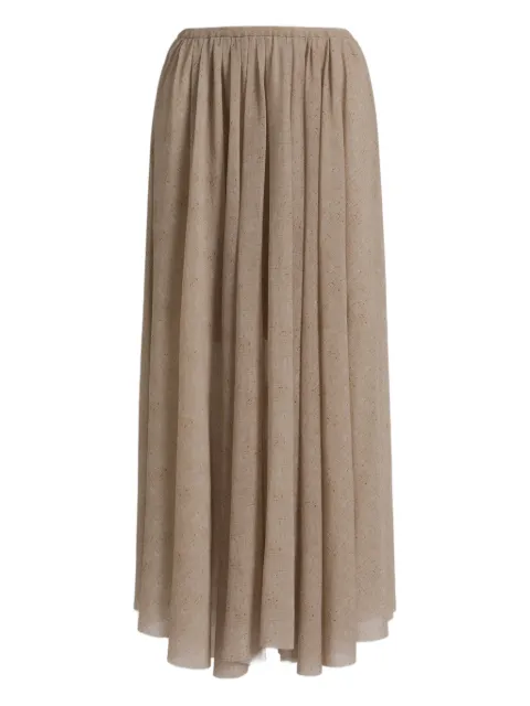 Alberta Ferretti pleated midi skirt Neutrals AEF261U01121653