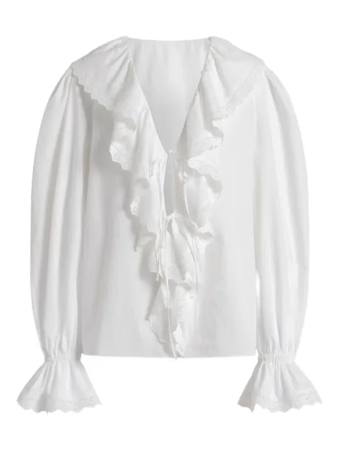 Alberta Ferretti ruffled-collar blouse White AEF261U02261642