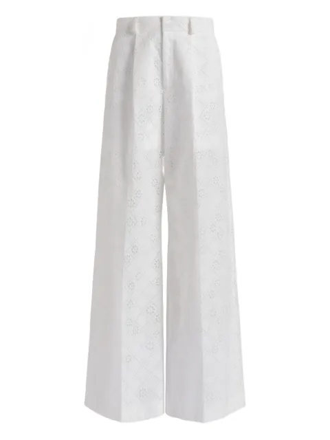 Alberta Ferretti eyelet trousers White AEF261U03211622