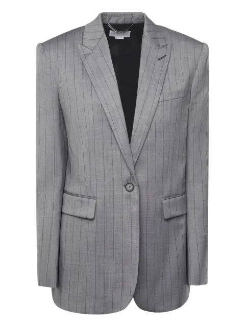 Stella McCartney striped single-breasted blazer Grey 6501393GR6501202