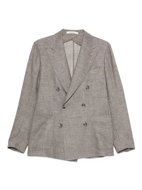 Tagliatore double-breasted textured jacket Grey 1SMC20KAIC90044U