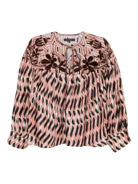 Biyan printed silk top Pink BBFW25026