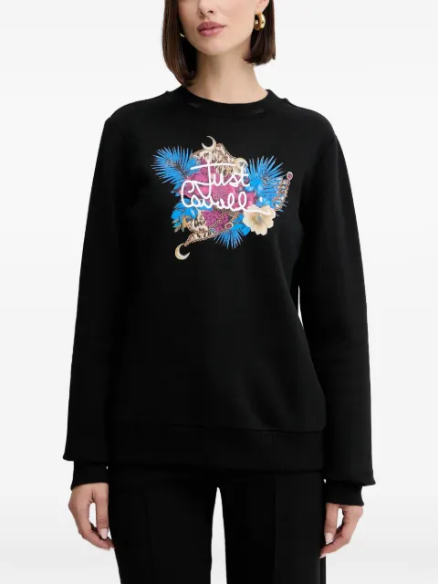 Just Cavalli graphic-print sweatshirt Black 79PAIE24CF102