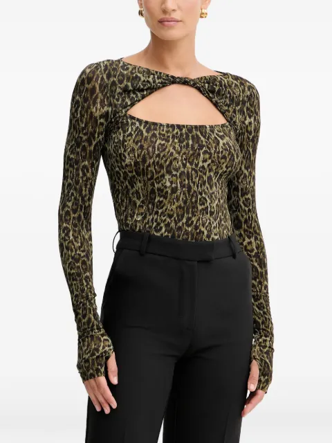 Just Cavalli cut-out top Green 79PAH618JS496