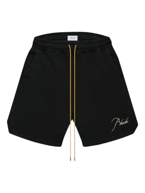 RHUDE logo-embroidered drawstring shorts Black RHPF23SH05150003VTB