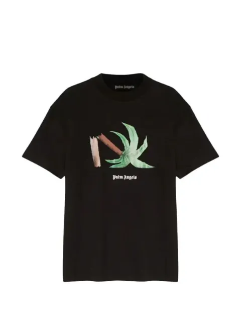 Palm Angels broken palm t-shirt Black PXYB3ZGU