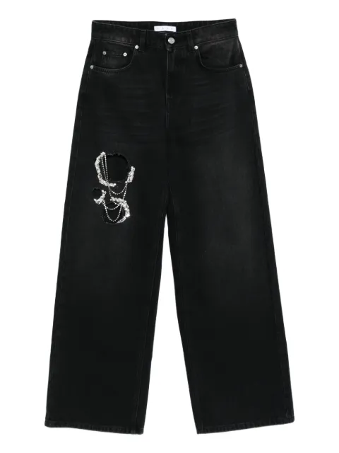 AREA crystal-embellished jeans Black FW25AWPA0085DE02
