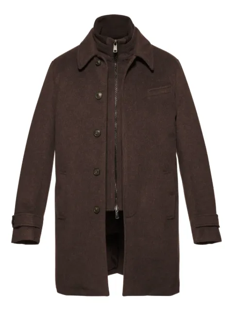 Norwegian Wool Euro cashmere coat Brown CUGUHGBRN