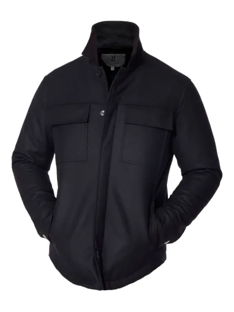 Norwegian Wool flap-pocket wool jacket Blue FIELWNVY