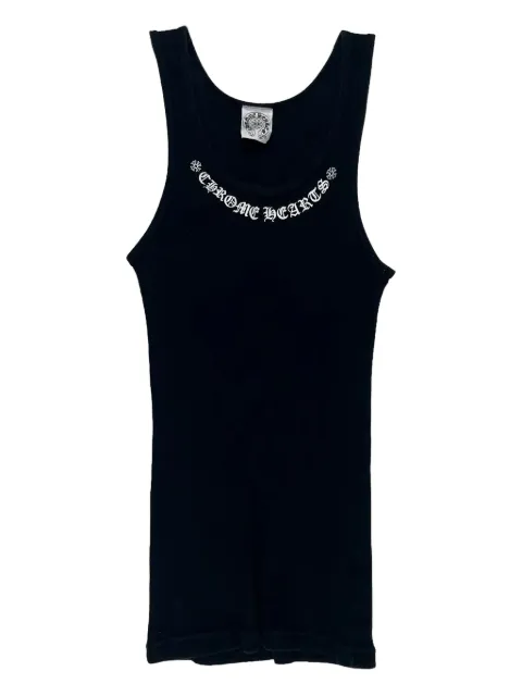 Chrome Hearts Scroll logo tank top Black CHRM0151