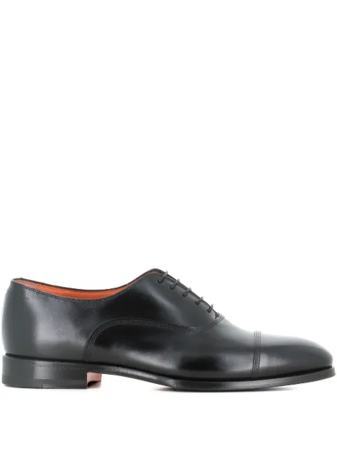 Santoni cap-toe lace-up oxford shoes Black ARCHIECNTGN01