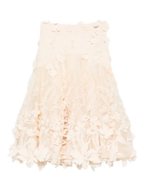 ZIMMERMANN floral-applique midi skirt Neutrals 5629SF251