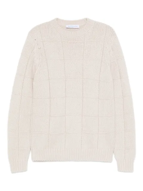 Iris Von Arnim panelled knitted sweater White 2580170122
