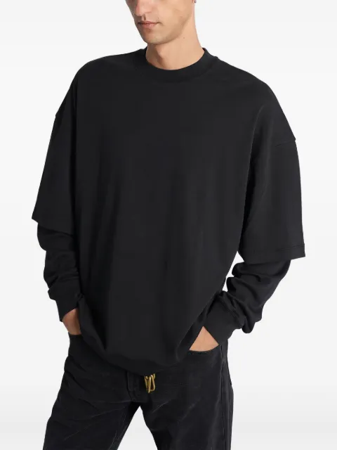 DARKPARK Troy layered long-sleeve T-shirt Black MJE10JER01