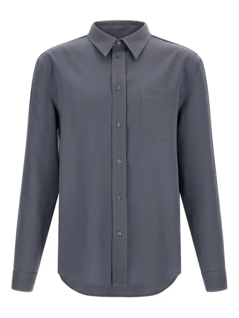 Marni stripe-detail virgin wool shirt Grey CUMU0352QXUTWA32