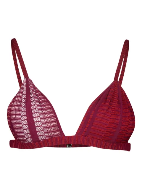 Zeus+Dione Aphrodite textured triangle bra Red CLTP0434