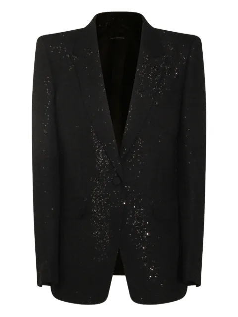 TOM FORD sequin-embellished single-breasted blazer Black GI3054FAX1629LB999