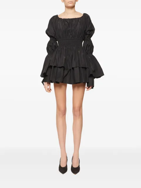 Blumarine ruffle-panels mini dress Black 4A361A