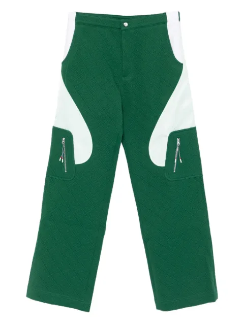 Casablanca quilted panelled trousers Green MPF25TR329